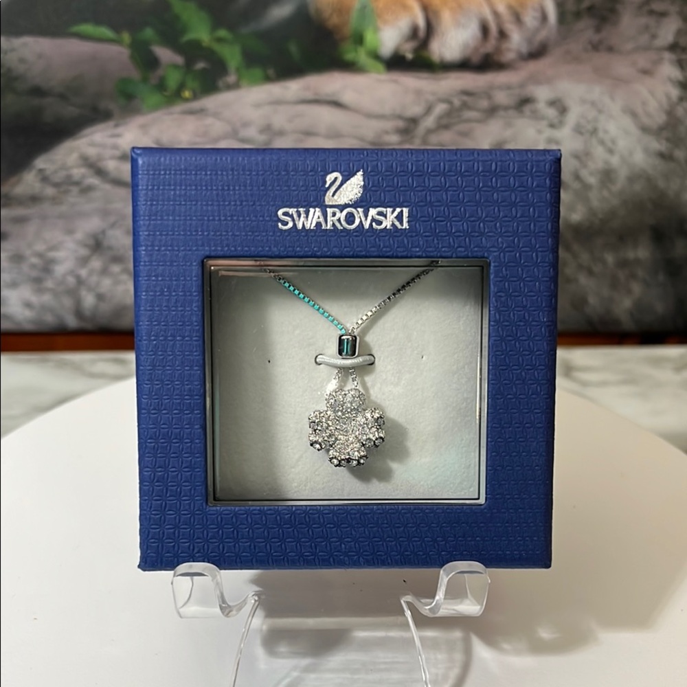 Swarovski Silver Necklace Magic Pendant Cluster Ladies Jewellery NEW